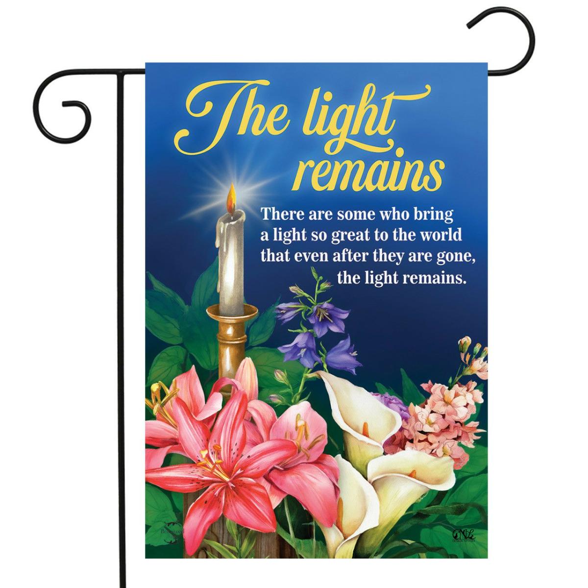 The Light Remains Bereavement Garden Flagane | Themes Bereavement Seasons