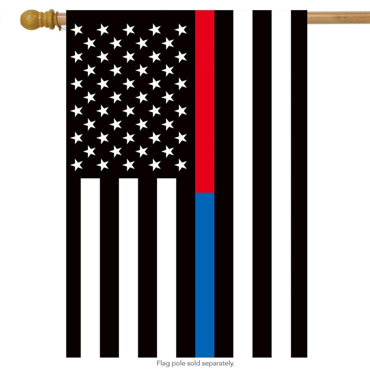 Thin Blue & Red Line House Flag | Themes Everyday Seasons