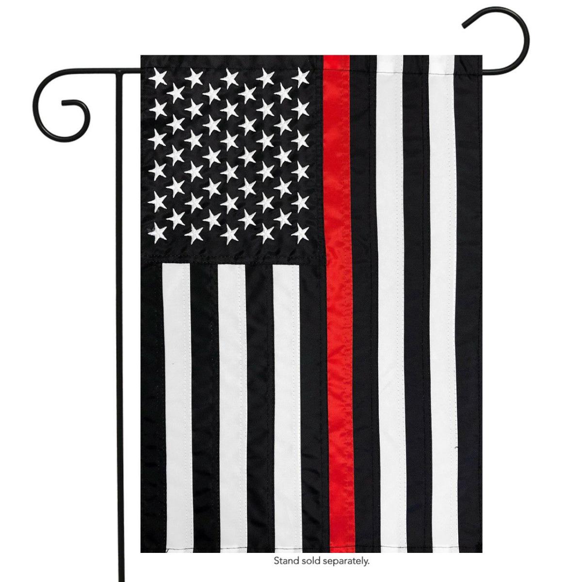 Thin Red Line Embroidered Garden Flag | Themes Everyday Seasons