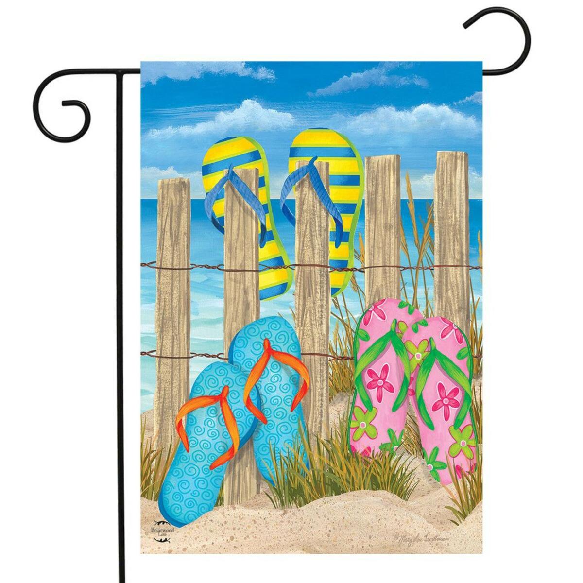 Toes In The Sand Nautical Garden Flag | Themes Beach Seasons