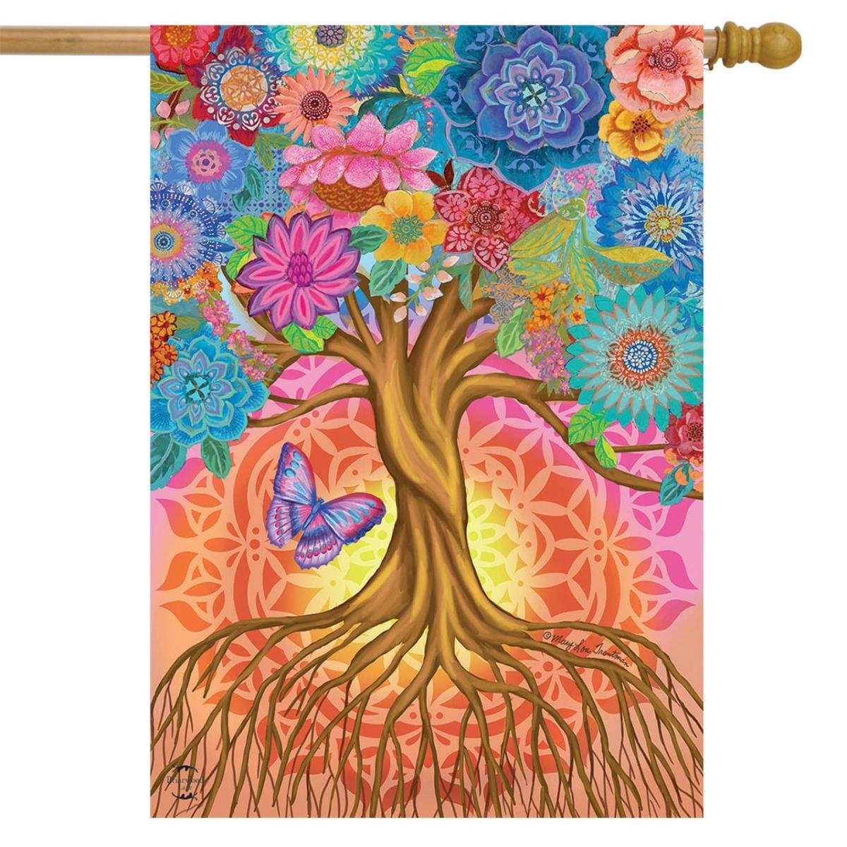 Tree of Life Inspirational House Flag | Seasons Everyday Seasons