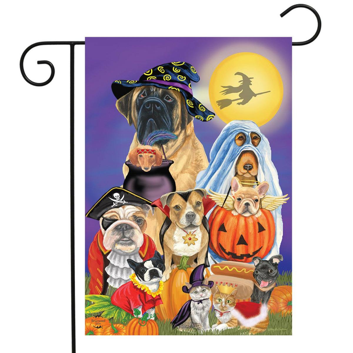 Trick or Treat Dogs Halloween Garden Flag | Holidays Animals & Critters Holidays