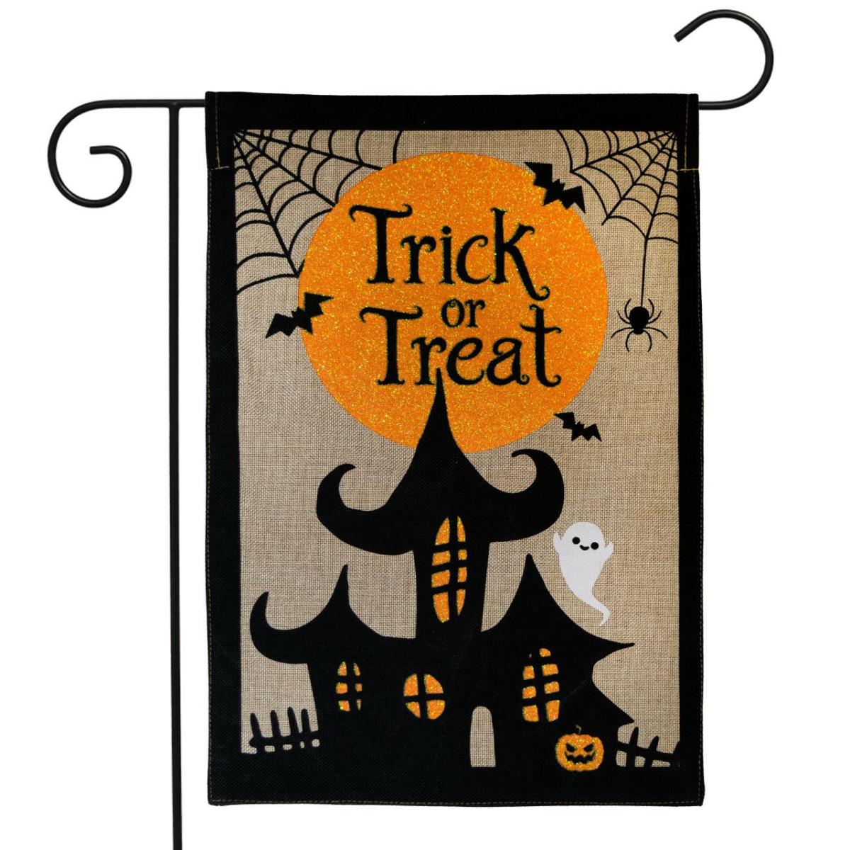 Trick or Treat Halloween Burlap Garden Flag | Holidays Garden Flags Holidays