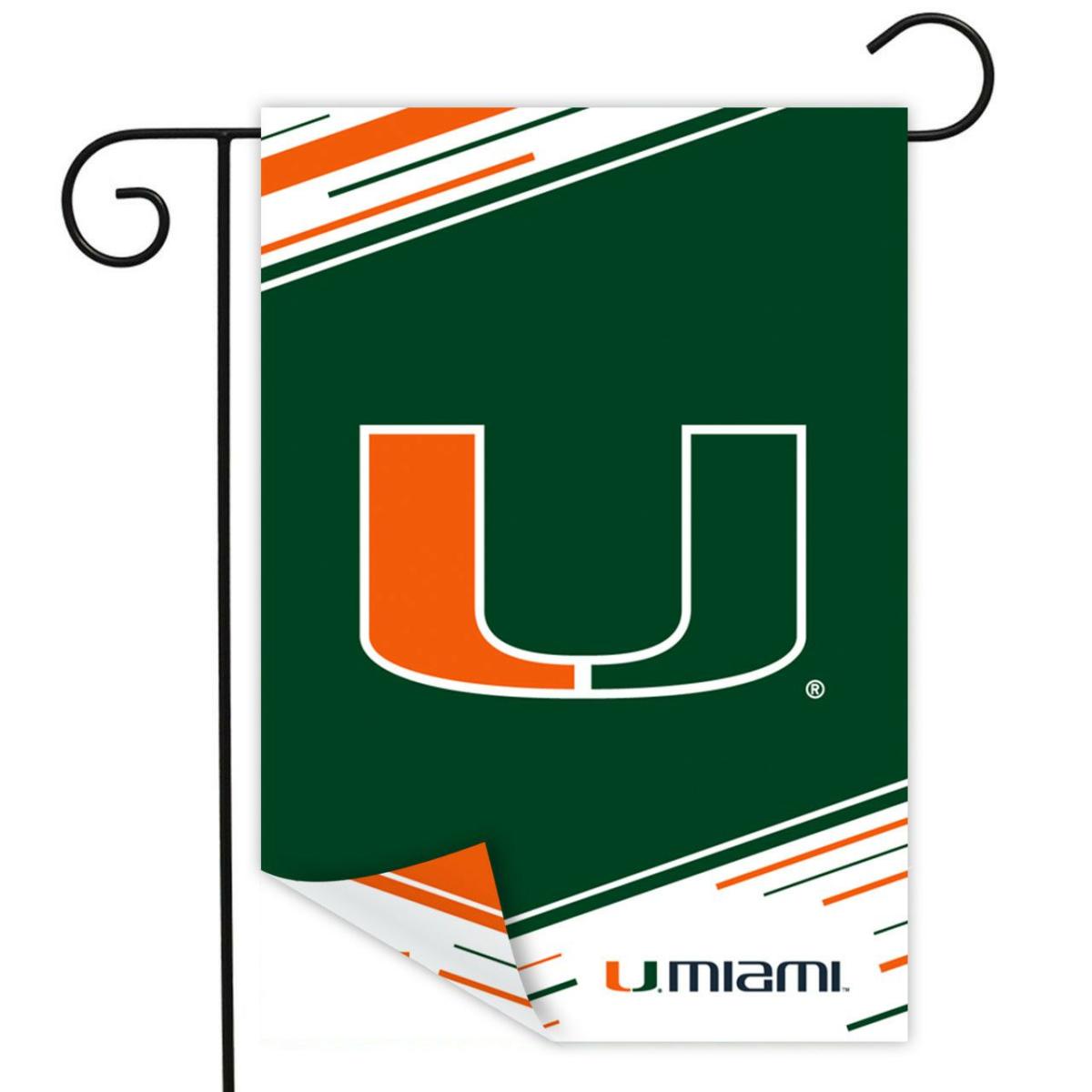 University of Miami NCAA Licensed Double-Sided Garden Flag | Sports Garden Flags Sports