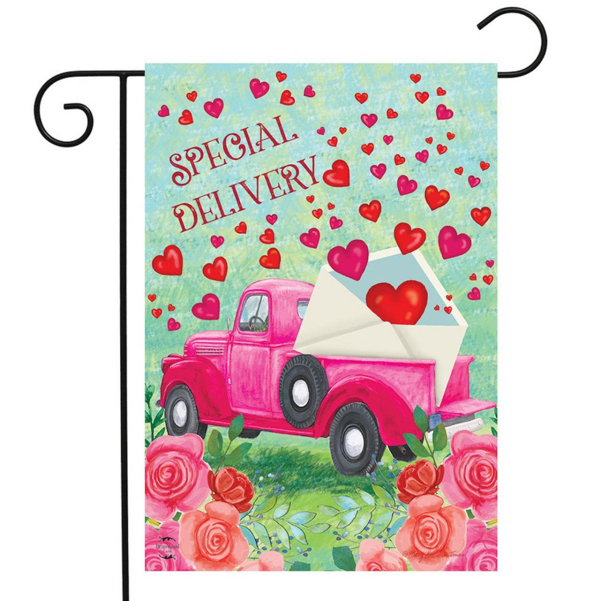 Valentine’s Delivery Garden Flag | Themes Garden Flags Holidays