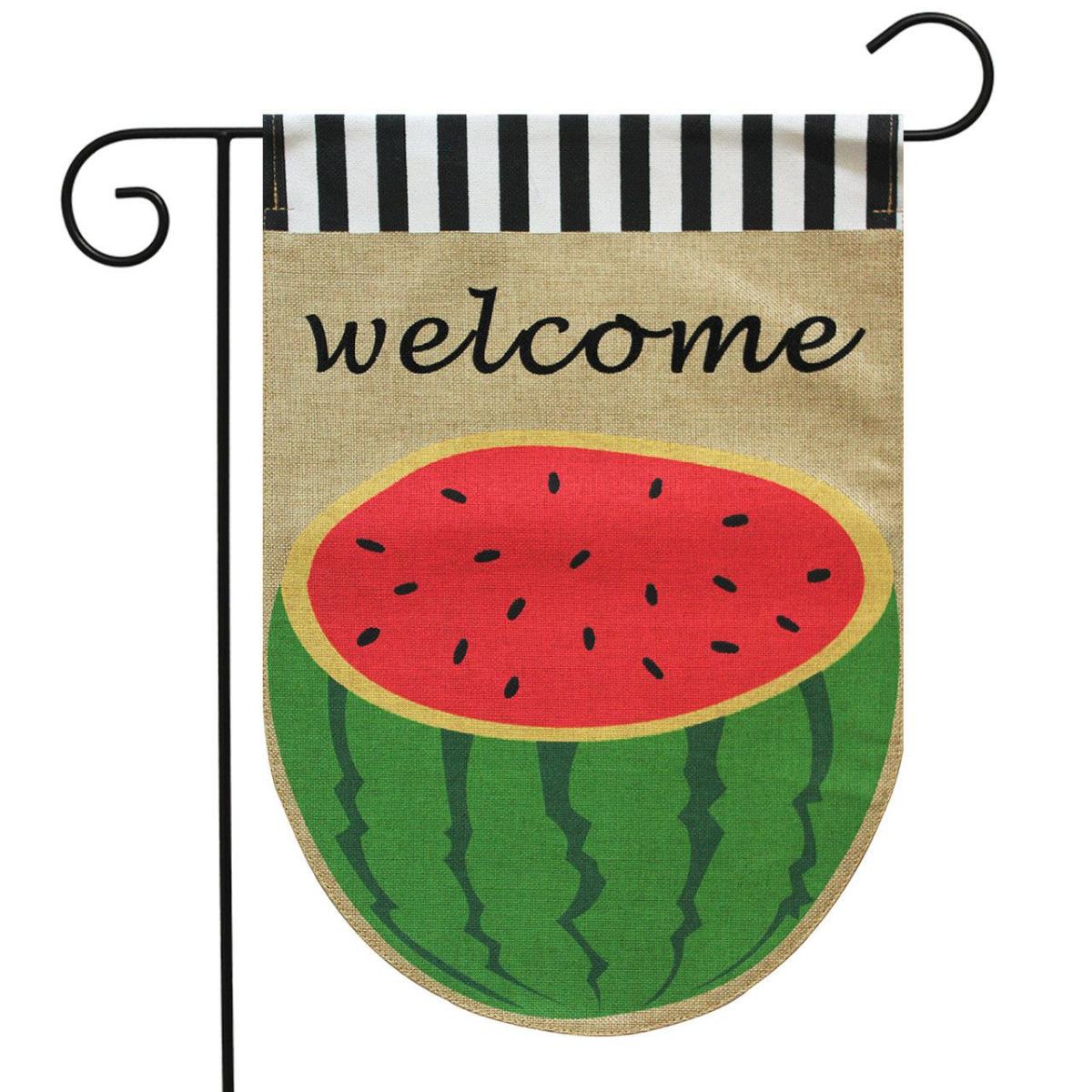 Watermelon Burlap Garden Flag | Seasons Fruit Seasons