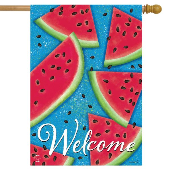 Watermelon Welcome Summer House Flag | Themes Fruit Seasons