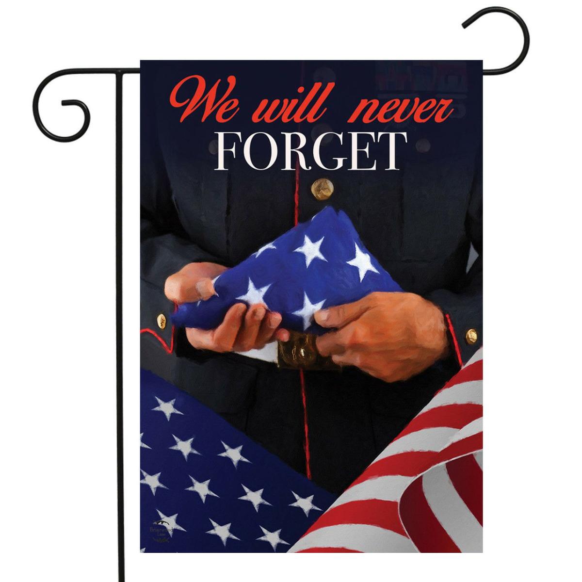 We Will Never Forget Garden Flag | Themes Bereavement Themes