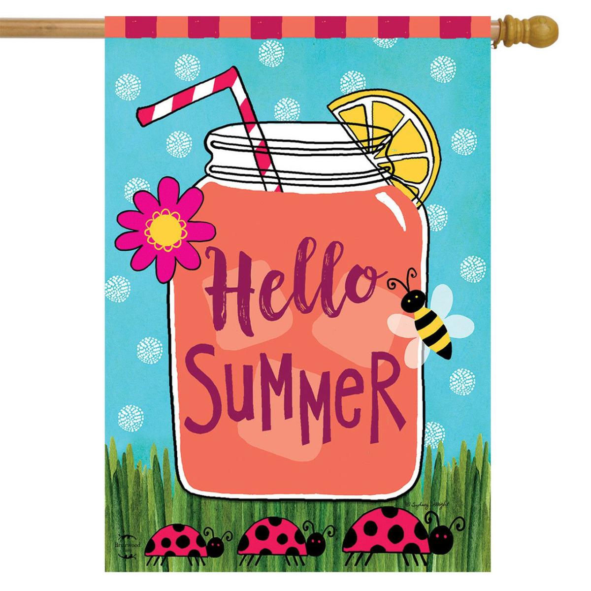 Welcome Summer Lemonade House Flag | Themes House Flags Seasons