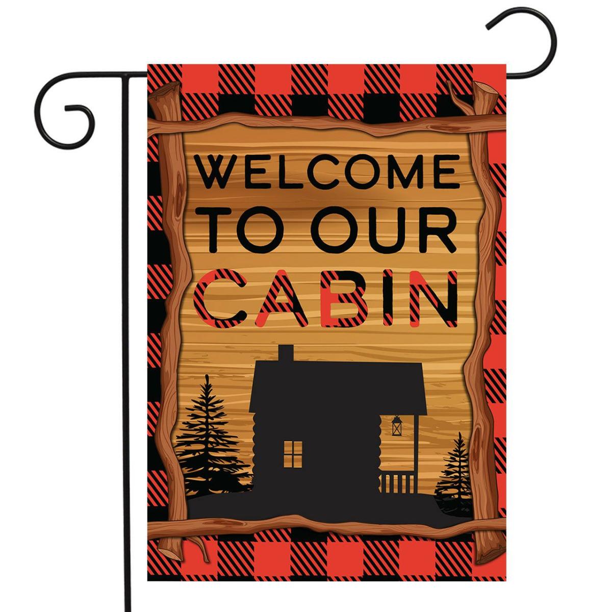 Welcome To Our Cabin Summer Garden Flag | Themes Everyday Seasons