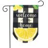 Welcome To Our Home Summer Burlap Garden Flag | Seasons Fruit Seasons