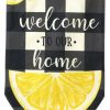 Welcome To Our Home Summer Burlap Garden Flag | Seasons Fruit Seasons