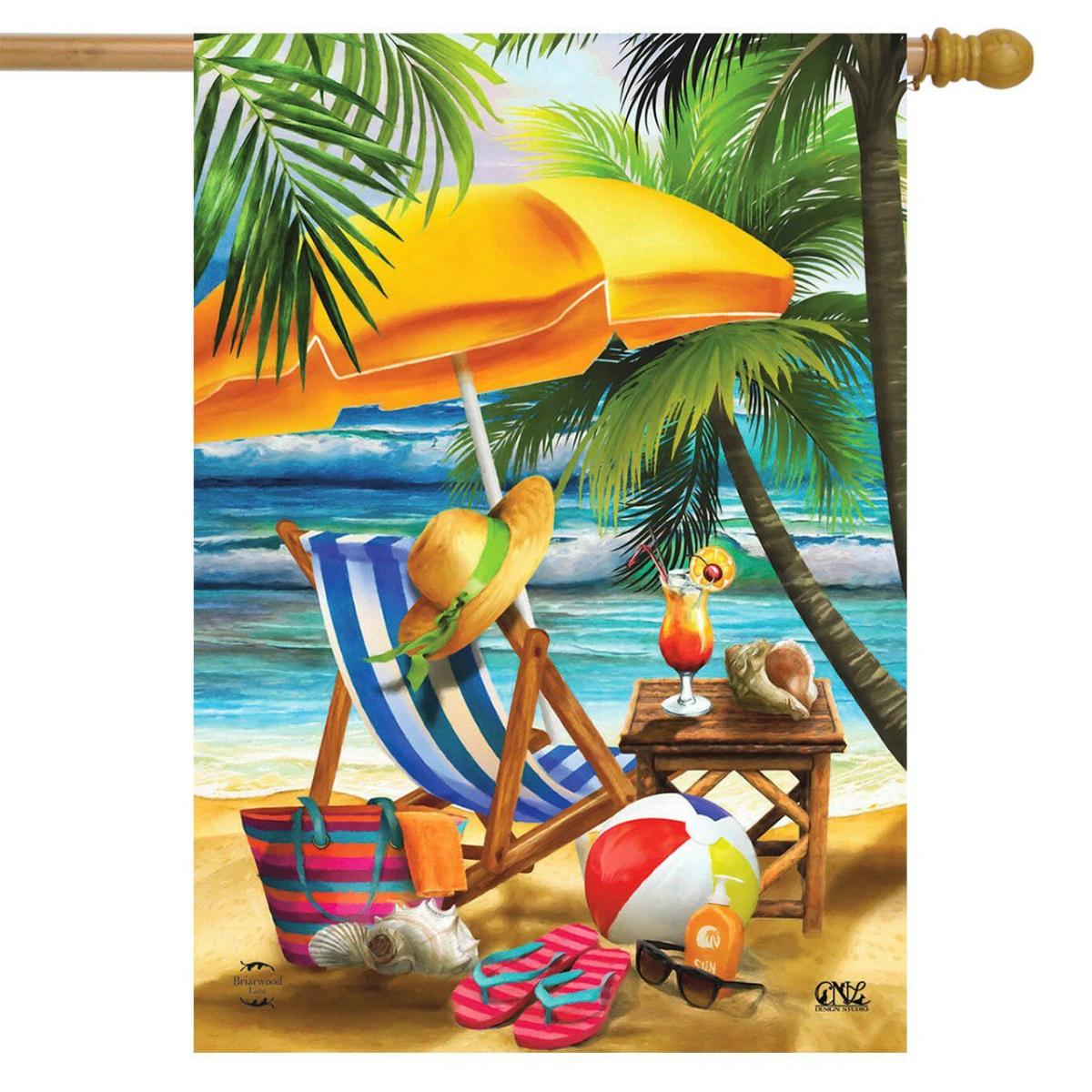 Welcome To Paradise Beach Summer House Flag | Themes Beach Seasons