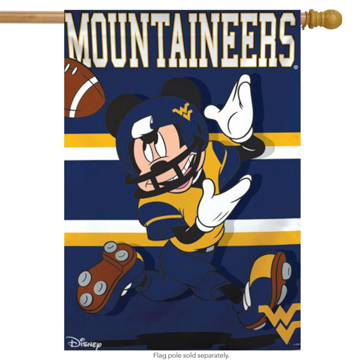 West Virginia University Mountaineers NCAA Mickey Mouse House Flag | Themes Disney & Cinema Sports