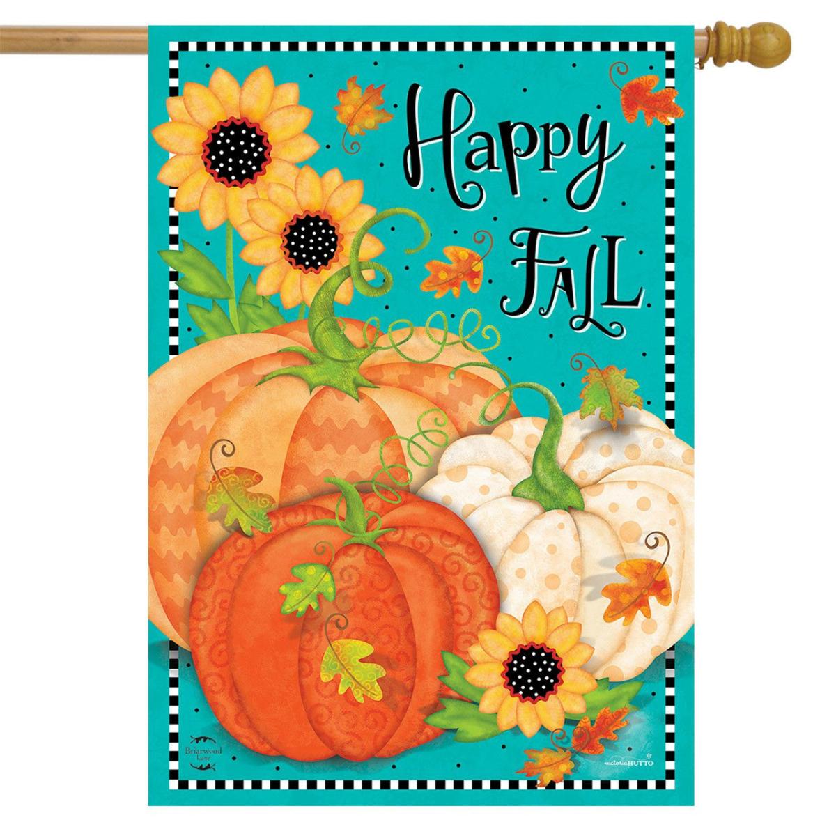 Whimsical Fall Primitive House Flag | Seasons Fall Seasons