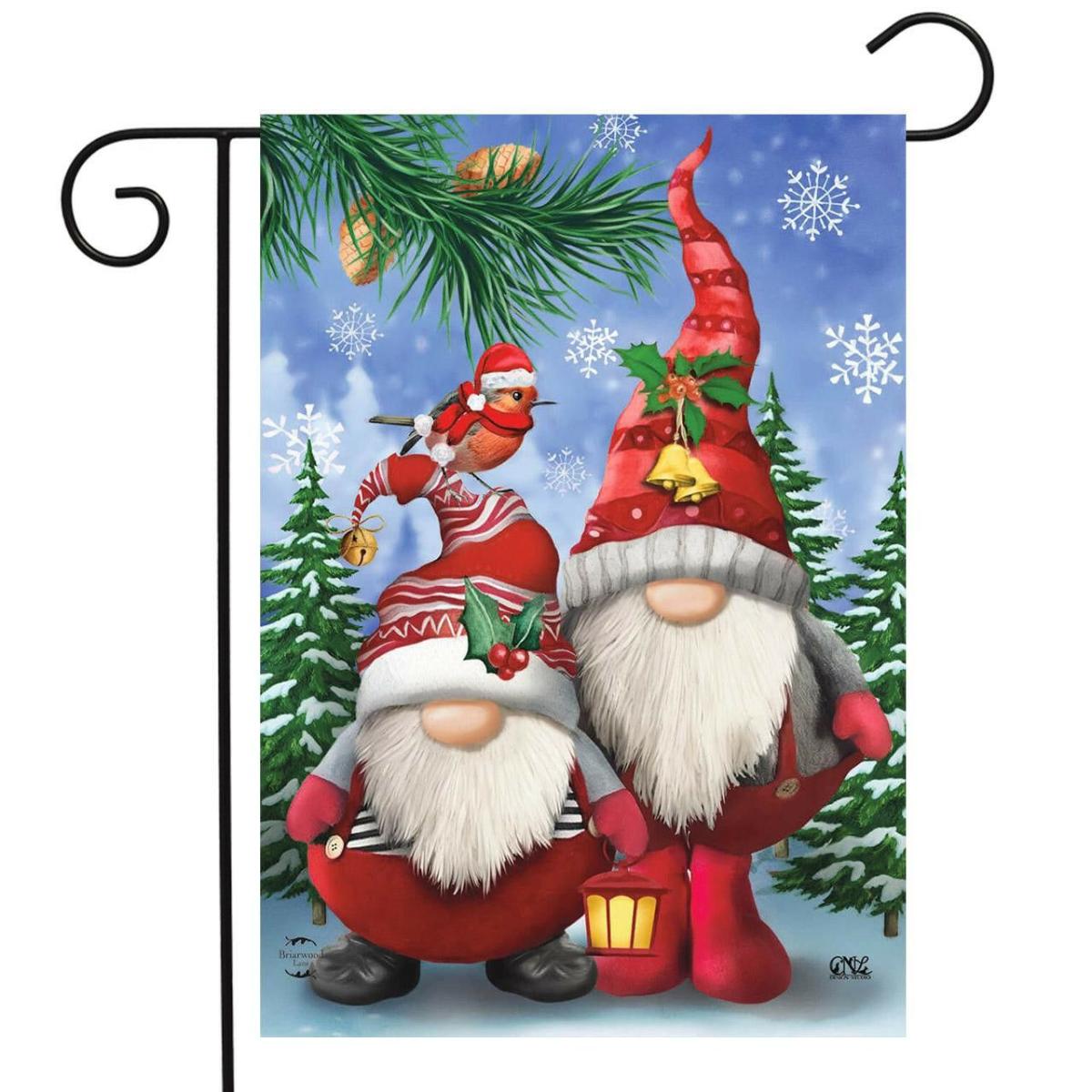 Winter Gnomes Christmas Garden Flag | Themes Garden Flags Holidays