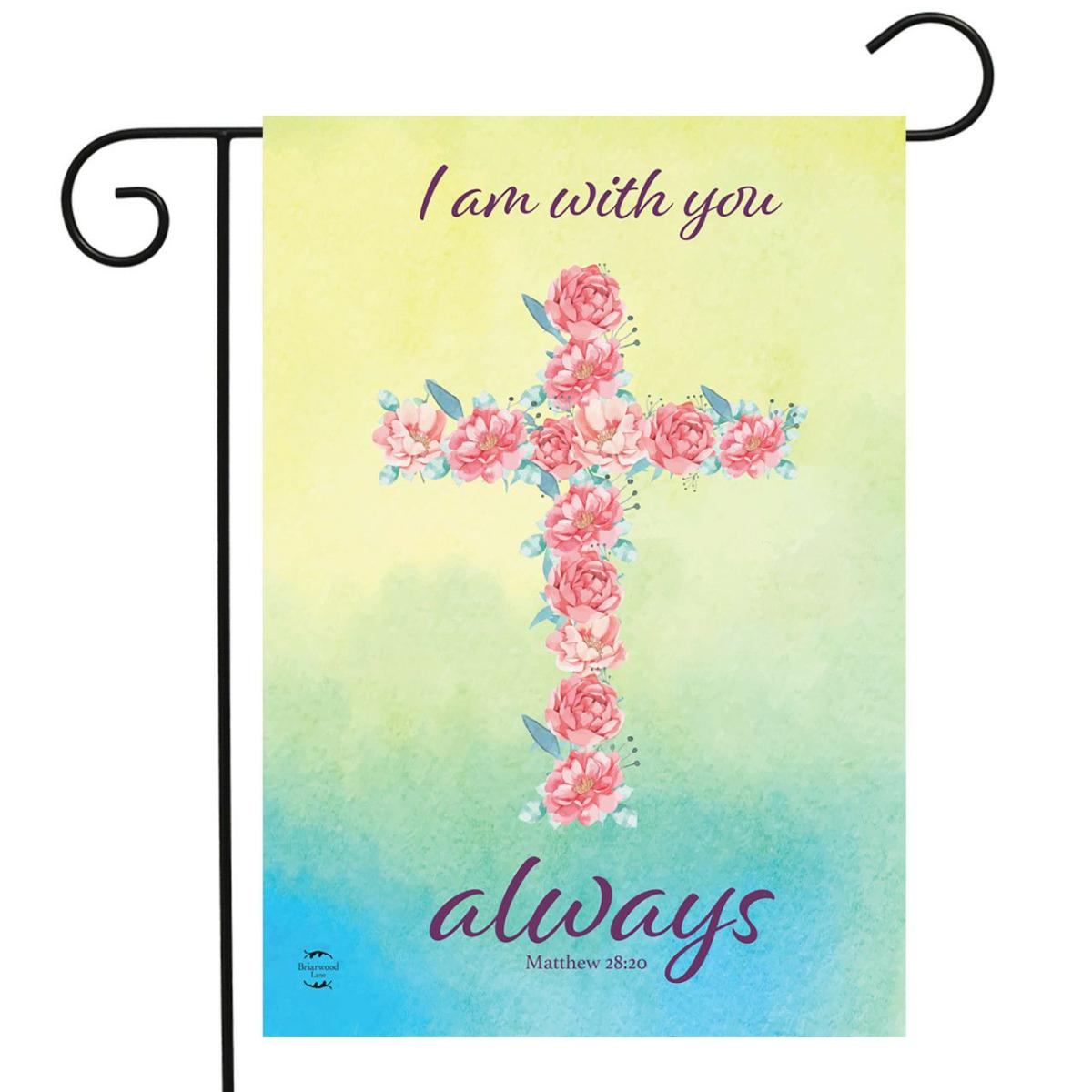 With You Always Cross Garden Flag | Themes Bereavement Themes