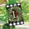 Wreath Monogram L Double-Sided House Flag | Themes Everyday Seasons