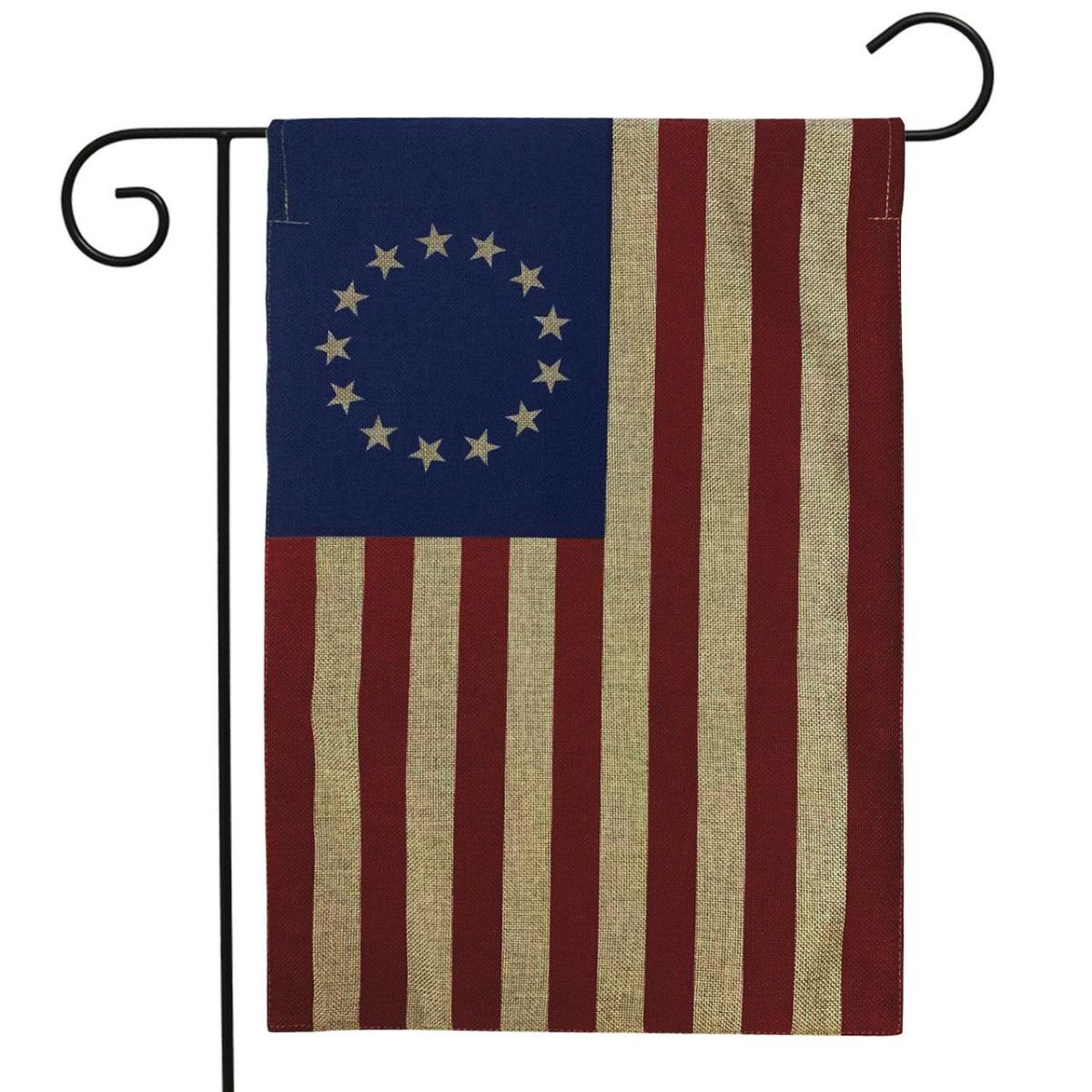 Betsy Ross Burlap Garden Flag | Themes 4th of July Holidays