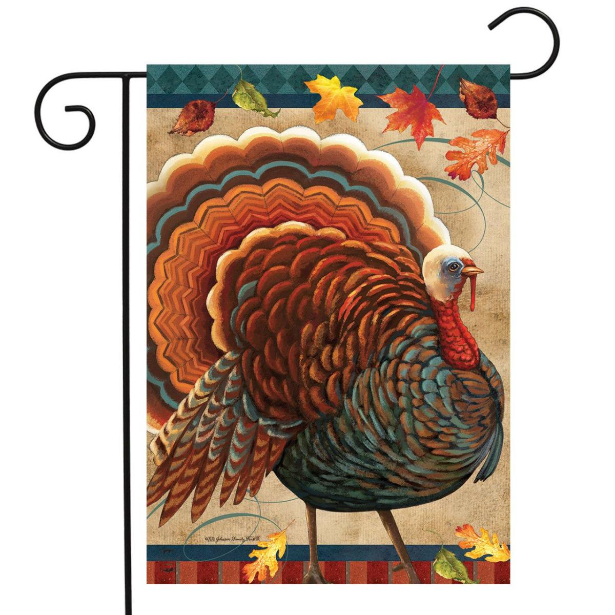 Fall Turkey Garden Flag | Seasons Animals & Critters Holidays