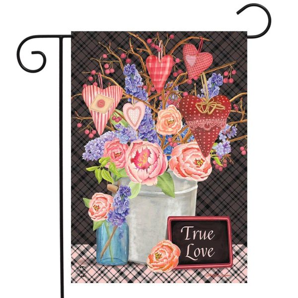 Flowers and Hearts Valentine’s Day Garden Flag | Holidays Animals & Critters Holidays