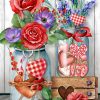 Love Filled Mason Jars Valentine’s Day Garden Flag | Holidays Farmhouse Holidays