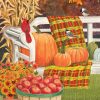 Autumn Picnic Scene Garden Flag | Seasons Fall Seasons