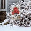 Poinsettia Jar Christmas Garden Flag | Themes Christmas Holidays