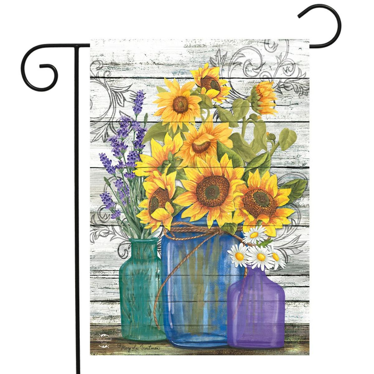 Rustic Sunflowers Summer Garden Flag | Themes Everyday Seasons