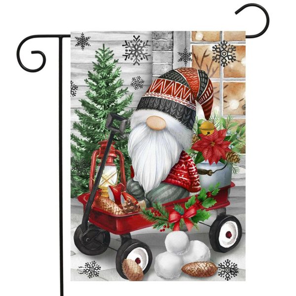 Wagon Gnome Garden Flag | Seasons Garden Flags Seasons