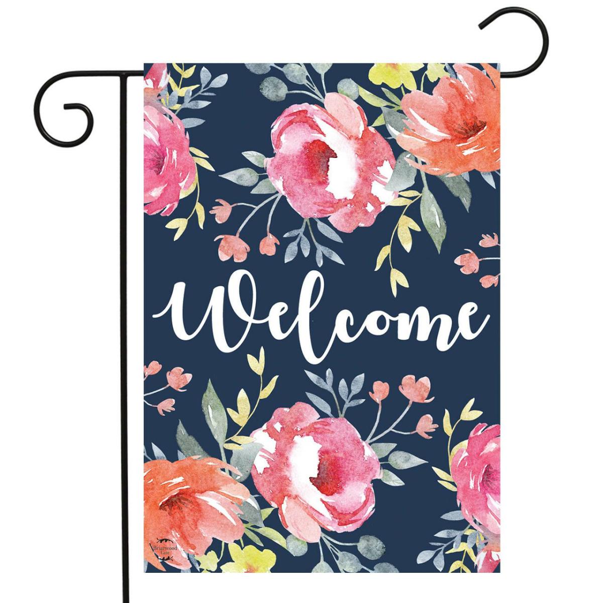 Watercolor Floral Spring Garden Flag | Themes Everyday Seasons