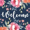 Watercolor Floral Spring Garden Flag | Themes Everyday Seasons