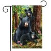 Black Bear Family Nature Garden Flag | Themes Animals & Critters Seasons