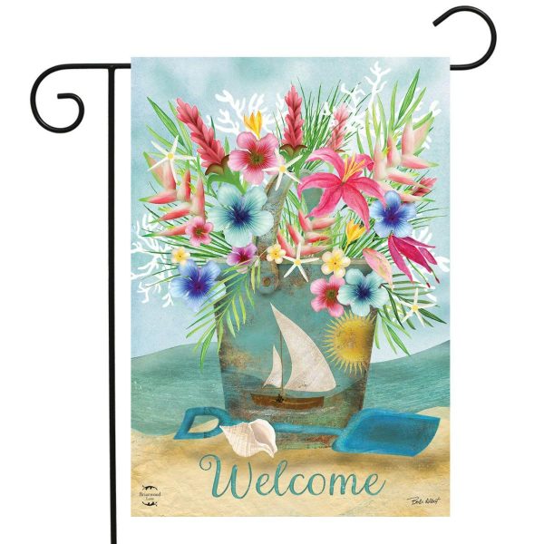 Coastal Flowers Summer Garden Flag | Seasons Beach Seasons