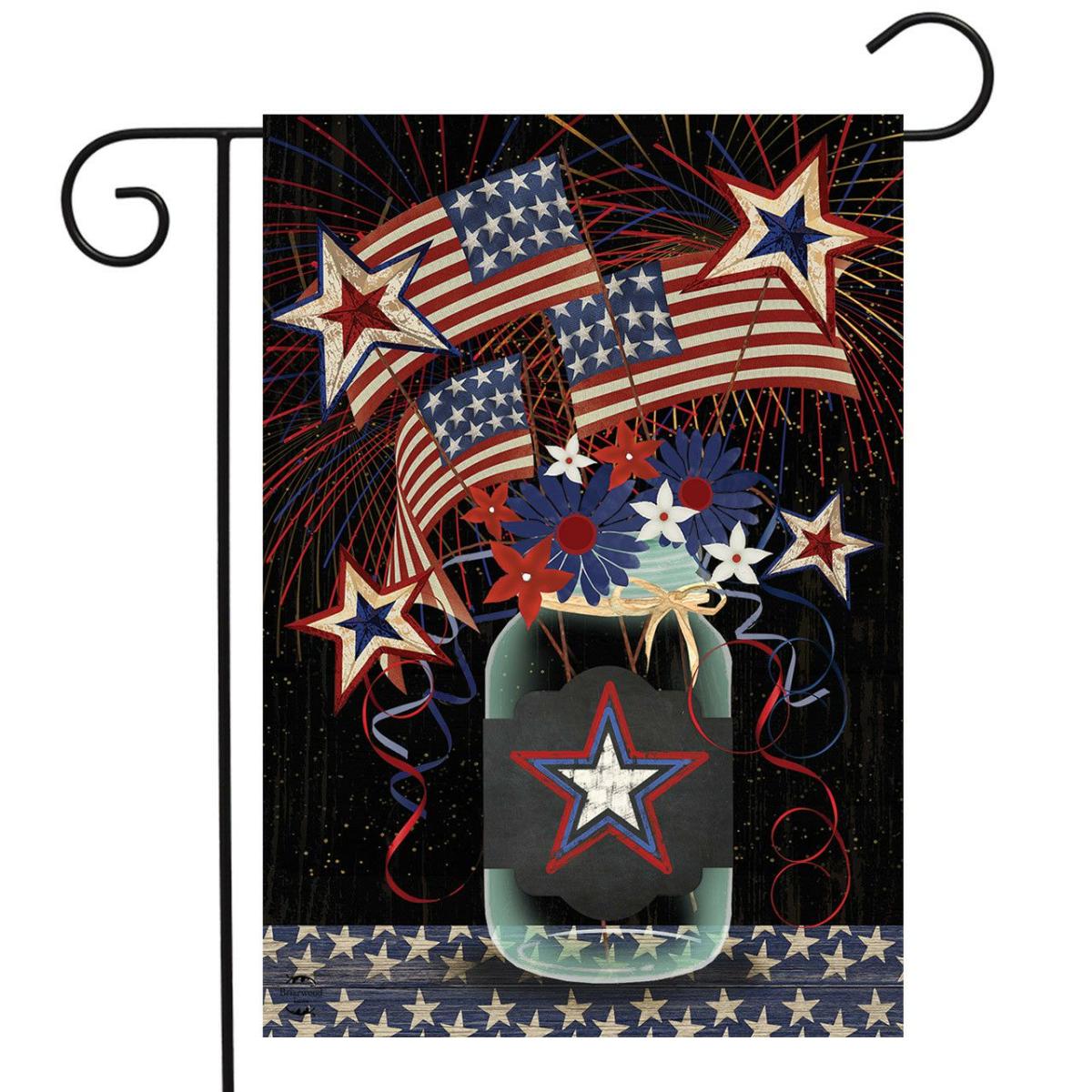 American Mason Jar Patriotic Garden Flag | Themes 4th of July Holidays