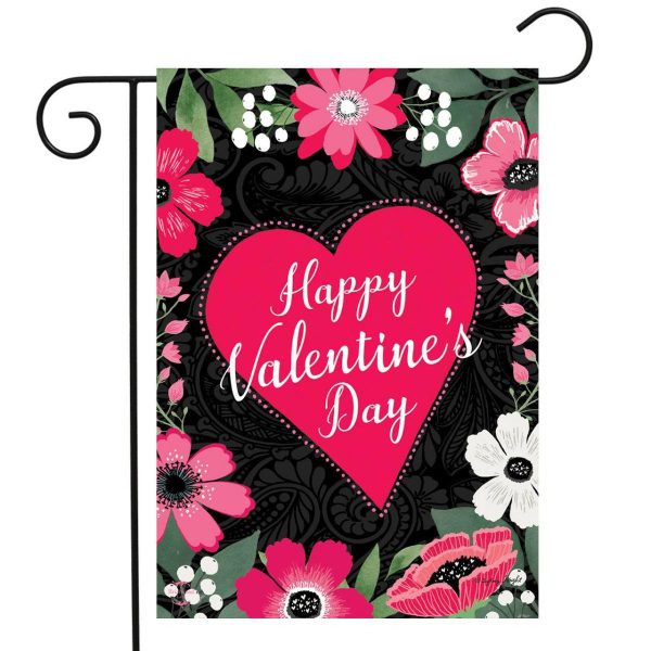 Happy Valentine’s Floral Garden Flag | Themes Floral Holidays